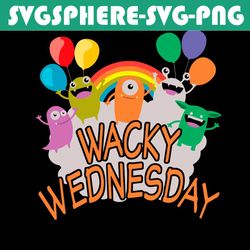 wacky wenesday svg, trending svg, wacky wenesday svg, funny svg, carton svg, funny character svg, rainbow svg, bloon svg