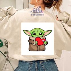 baby yoda with heart svg, valentine svg, valentine yoda svg, star wars valentine svg, baby yoda svg, yoda star wars svg,