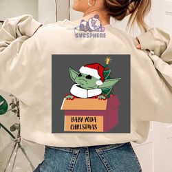 baby yoda in christmas box svg, christmas svg, xmas svg, merry christmas, christmas yoda, yoda svg, baby yoda svg, yoda