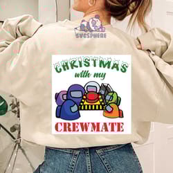 christmas with my crewmate svg, christmas svg, xmas svg, merry christmas, christmas gift, christmas among us, among us s