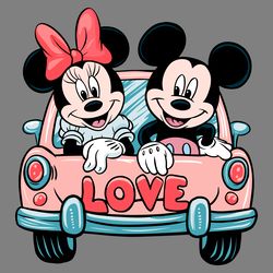 mickey minnie disney mouse love car svg digital download files