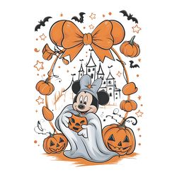 mickey ghost disneyland halloween castle minnie halloween png