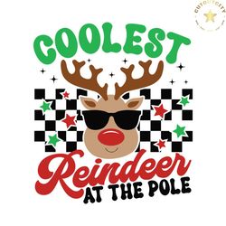 Funny Coolest Reindeer At The Pole SVG