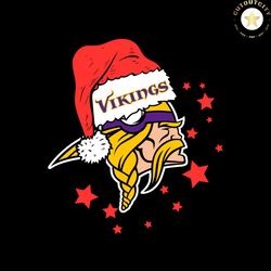 Minnesota Vikings Santa Hat Christmas SVG