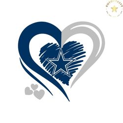 Dallas Cowboys Love Heart Logo SVG