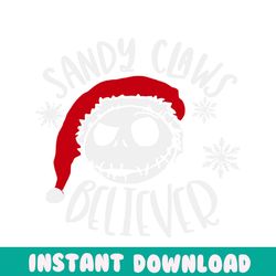sandy claws believer jack skellington svg digital file