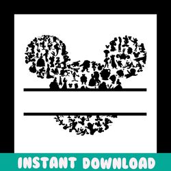 disney mickey head text svg, disney svg, mickey head svg, mickey svg, mickey custom name, mickey gifts, mickey inspired