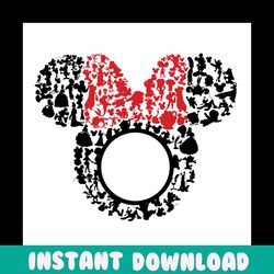 disney minnie mouse red bow svg, disney svg, minnie svg, mickey svg, minnie head svg, mickey lovers, walt disney svg, di