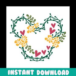 amazing floral mickey head svg, disney svg, mickey svg, mickey head svg, floral mickey svg, flower mickey svg, flower mi