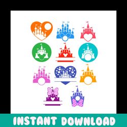 disney castle bundle svg, disney svg, disney castle svg, castle bundle svg, disneyland svg, minnie castle svg, walt disn