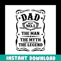 dad best no 1 the man the myth the legend,fathers day svg, fathers day gift,happy fathers day,fathers day shirt, fathers