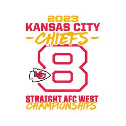 Kansas City Chiefs 8 Straight AFC West Championships Svg