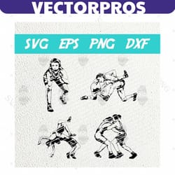 wrestling svg png, female wrestlers silhouette, wrestler girl clipart