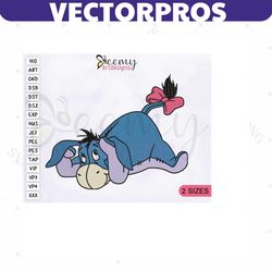 winnie the pooh eeyore embroidery design, 4x4 and 5x7 hoop embroidery, eeyore machine embroidery design, winnie the pooh