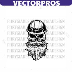 skull with hard hat svg png , construction svg , construction shirt , engineer svg , skull svg , digital download