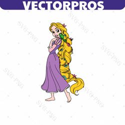 qualityperfectionus digital download - tangled rapunzel and pascal - png, svg file for cricut, htv, instant download