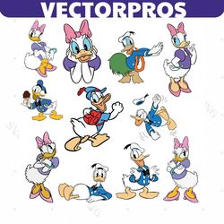 donald and daisy svg, donald duck svg, daisy duck svg, donald and daisy love svg, donald and da