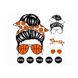 basketball mom svg, basketball mom life svg, mom life svg, messy bun svg, messy bun hair svg, cut file for cricut, silho