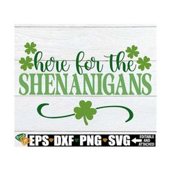 here for the shenanigans, st. patrick&39s day svg, shenanigans svg, st. patrick&39s day shirt svg, funny st. patrick&39s