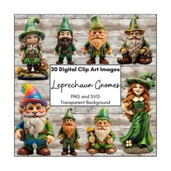 leprechaun garden gnome statue digital clipart, funny cute st patrick&39s day png and svg printable for scrapbook, paper