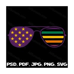 mardi gras sunglasses american flag svg png jpg pdf psd file types party patriotic aviator clipart commercial use print