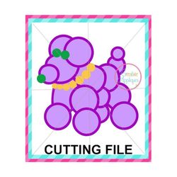 SVG Mardi Gras Bead Dog SVG Cutting File, mardi gras cut file, bead dog cutting file, bead dog cut file