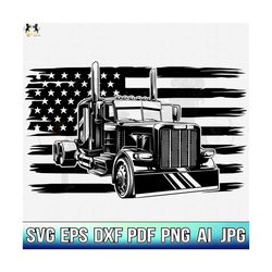 semi truck with flag svg, semi truck svg, semi truck clipart, semi truck cricut, semi truck cutfile, semi truck shirt, semi trailer svg png