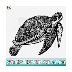 turtle mandala svg, turtle svg, mandala svg, sea turtle svg, turtle zentangle svg, turtle clipart, turtle cricut, turtle cutfile, ocean svg