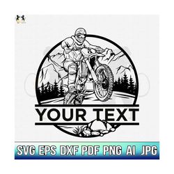 motocross biker name frame svg, enduro svg, motocross svg, motorcycle svg, biker svg, dirt bike svg, motocross clipart, motocross cricut