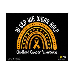 in september we wear gold svg png, childhood cancer awareness svg, pediatric cancer svg, digital download sublimation png & svg cricut files