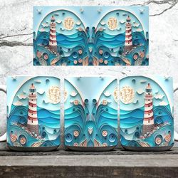 3d colorful seashells beach mug, 3d summer beach mug, 3d mug design, sea mug png, 3d mug, 11oz,15oz mug sublimation wrap