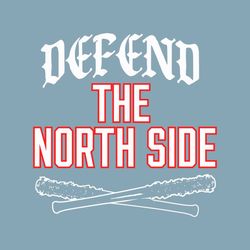 defend the north side chicago cubs baseball bat svg