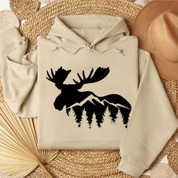 moose forest svg, moose in forest svg