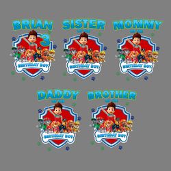 paw patrol birthday bundle png files digital download files