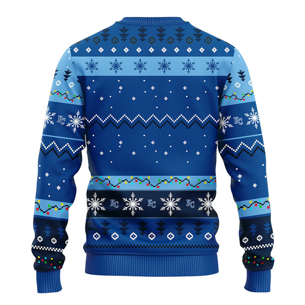 MLB Kansas City Royals Hohoho Mickey Ugly Hoodie 3D Zip Hoodie 3D Ugly Christmas Sweater 3D Fleece Hoodie