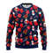 MLB Cleveland Indians Santa Claus Snowman Ugly Hoodie 3D Zip Hoodie 3D Ugly Christmas Sweater 3D Fleece Hoodie