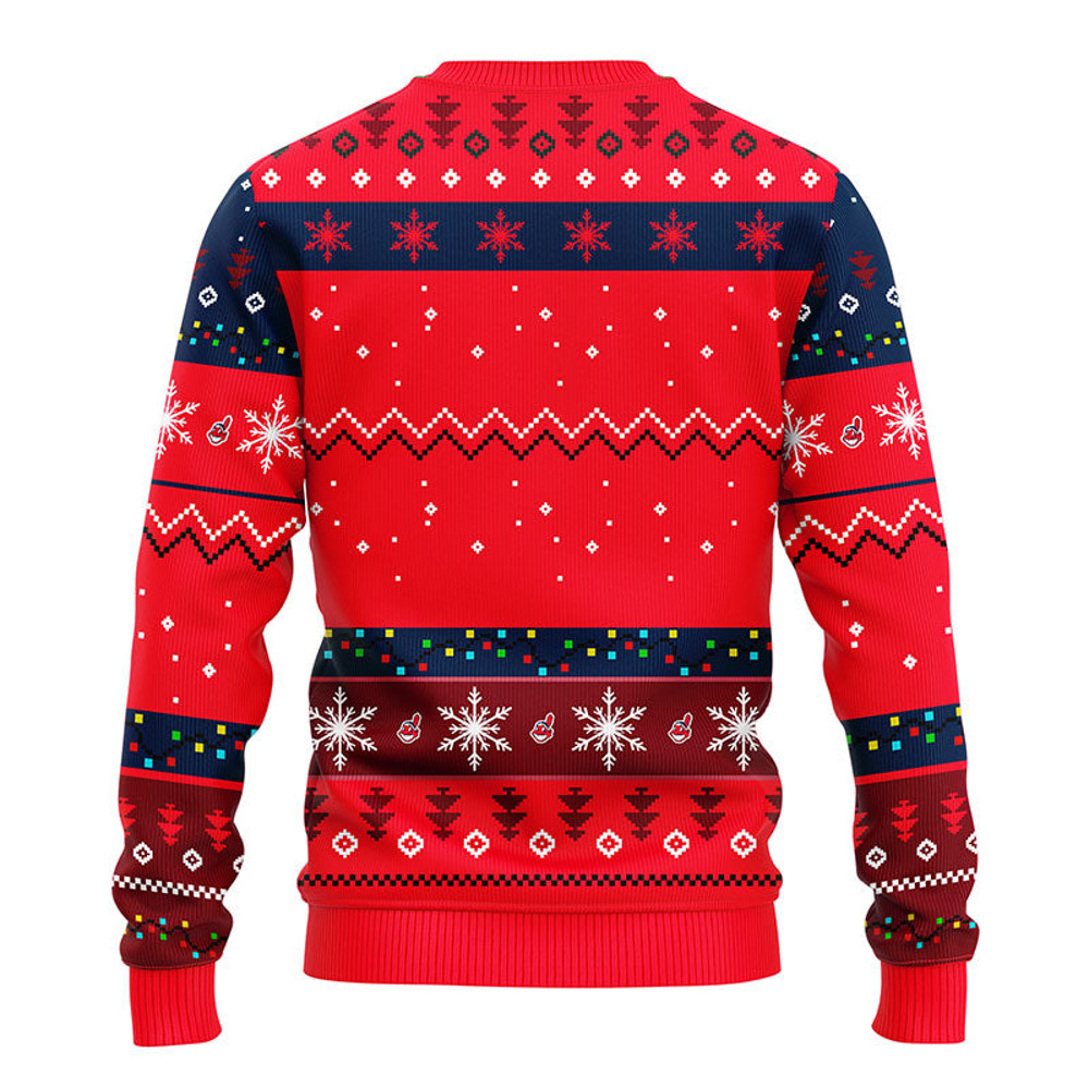 MLB Cleveland Indians Dabbing Santa Claus Ugly Hoodie 3D Zip Hoodie 3D Ugly Christmas Sweater 3D Fleece Hoodie