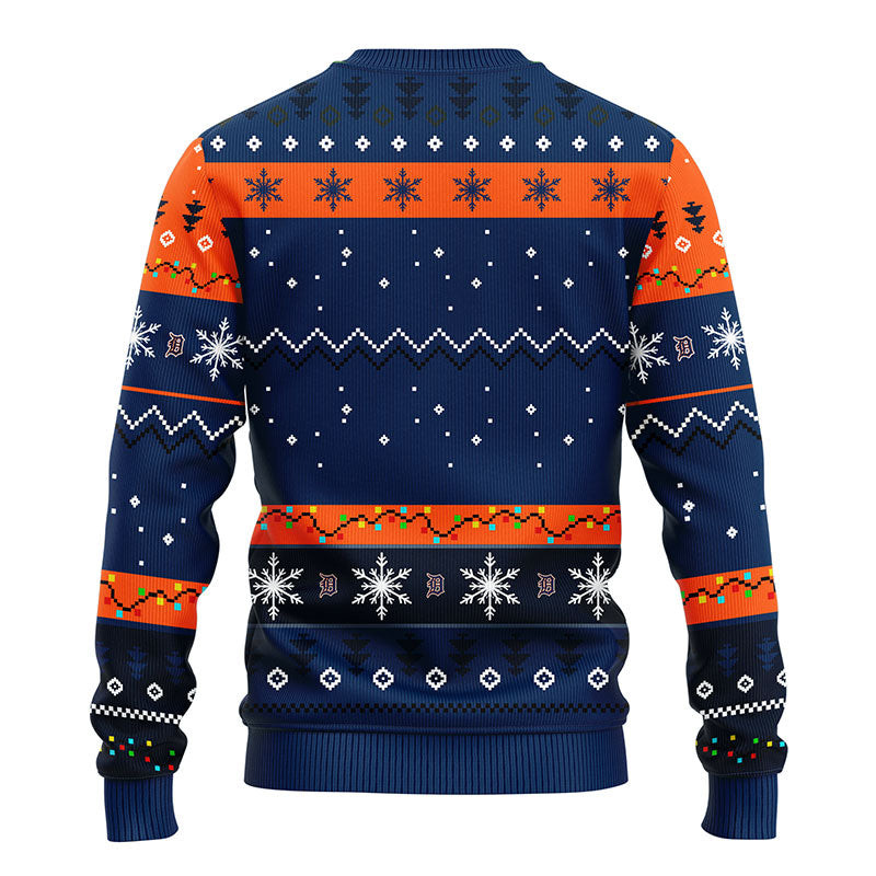 MLB Detroit Tigers Dabbing Santa Claus Ugly Hoodie 3D Zip Hoodie 3D Ugly Christmas Sweater 3D Fleece Hoodie