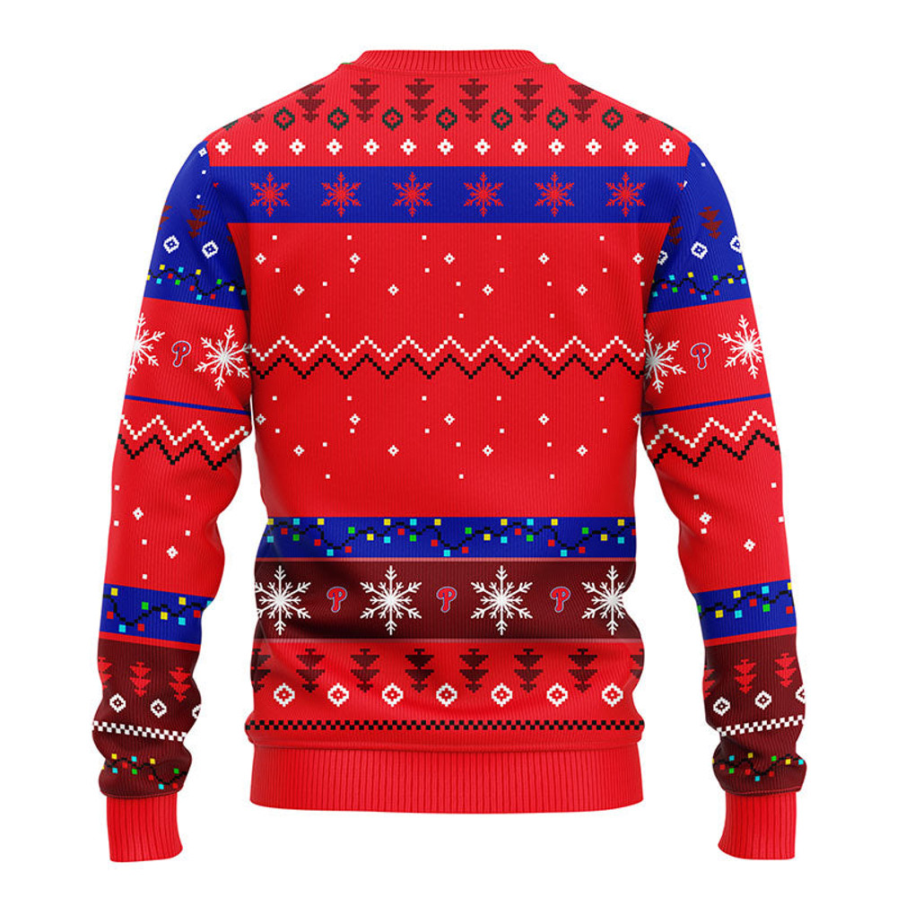 MLB Philadelphia Phillies Dabbing Santa Claus Ugly Hoodie 3D Zip Hoodie 3D Ugly Christmas Sweater 3D Fleece Hoodie