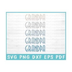 Grandpa Svg - Grandpa Repeat Print - Father Day Svg - Dada Silhouette - Shirt Design Png - Svg Files For Cricut - Commer