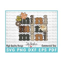 Mini Svg - Wild Flower And Leopard Print Svg, Mini Png Sublimation, Newborn Svg, Flower Svg, Instant Download