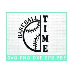 Baseball Time Svg - Baseball Team SVG Cut File | commercial use | instant download | printable vector clip art | love Ba