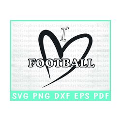 Football SVG Bundle, football ball heart svg, football svg, football svg files Cricut Silhouette,I love football svg,I l