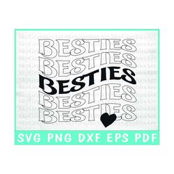 Besties SVG, Best Friends svg, Friendship svg, Heart svg, Best Friends Shirt svg, Cricut Cut File, Besties Shirt svg Fil
