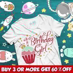 1st birthday girl svg, my first birthday svg, birthday shirt svg, princess, png, files for cricut, silhouette, sublimati