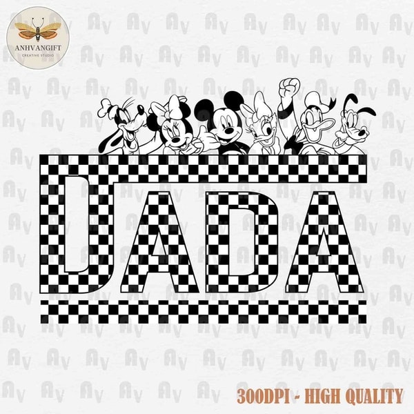Checkered Dada SVG, Dada Svg, Mouse And Friends Svg, Dada Su - Inspire ...