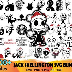 600 Nightmare Before Christmas Bundle Svg, Jack Skellington Svg