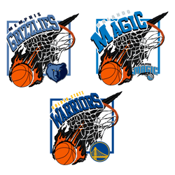 Vintage NBA Basketball Team SVG Bundle