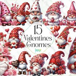 Valentines Gnomes Sublimation Clipart
