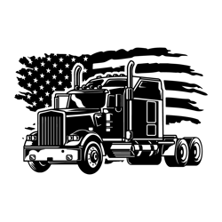 USA Semi Truck Svg file || big Truck Svg || Semi Truck Clipart || Big truck Illustration || US Trucker Svg || US Truck D